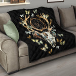 Dreamcatcher Deer Skull Print Quilt