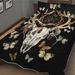 Dreamcatcher Deer Skull Print Quilt Bed Set
