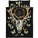 Dreamcatcher Deer Skull Print Quilt Bed Set