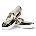 Dreamcatcher Deer Skull Print White Slip On Sneakers