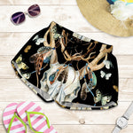 Dreamcatcher Deer Skull Print Women's Shorts