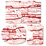 Dripping Blood Print 3 Piece Bath Mat Set