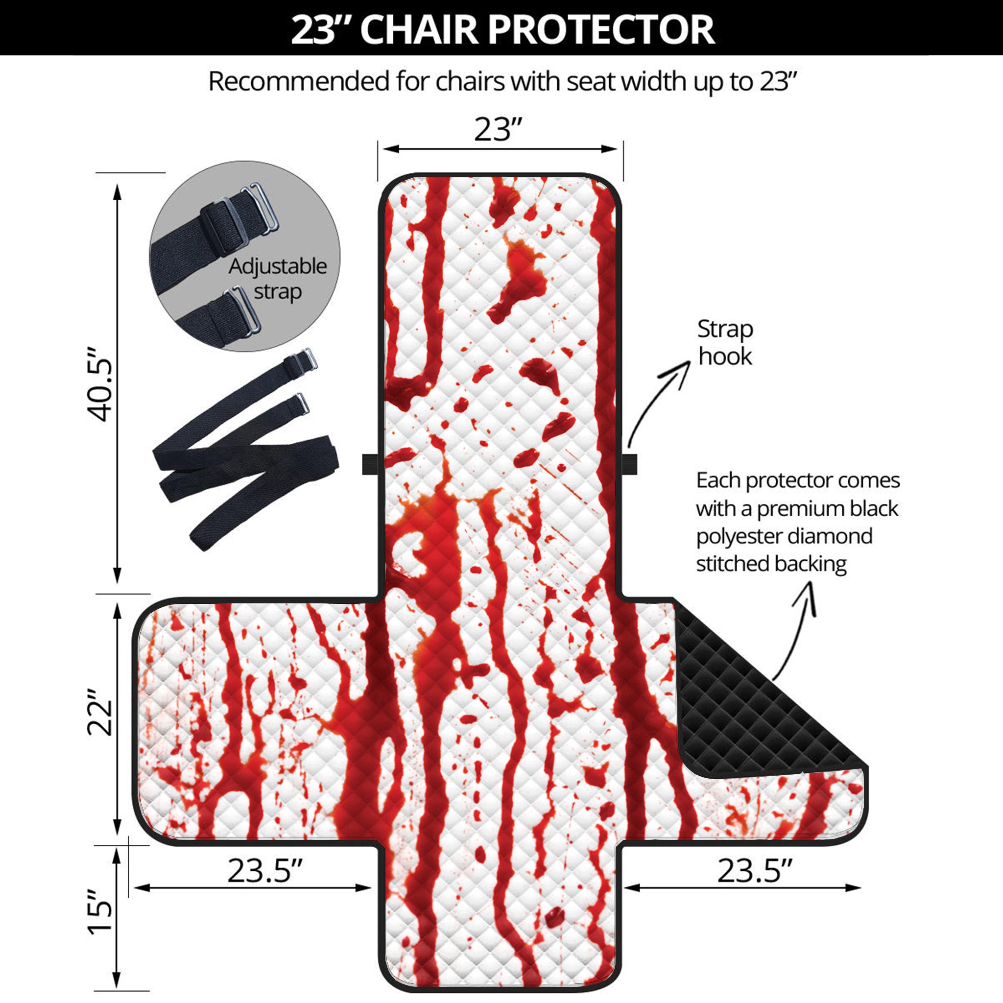 Dripping Blood Print Armchair Protector