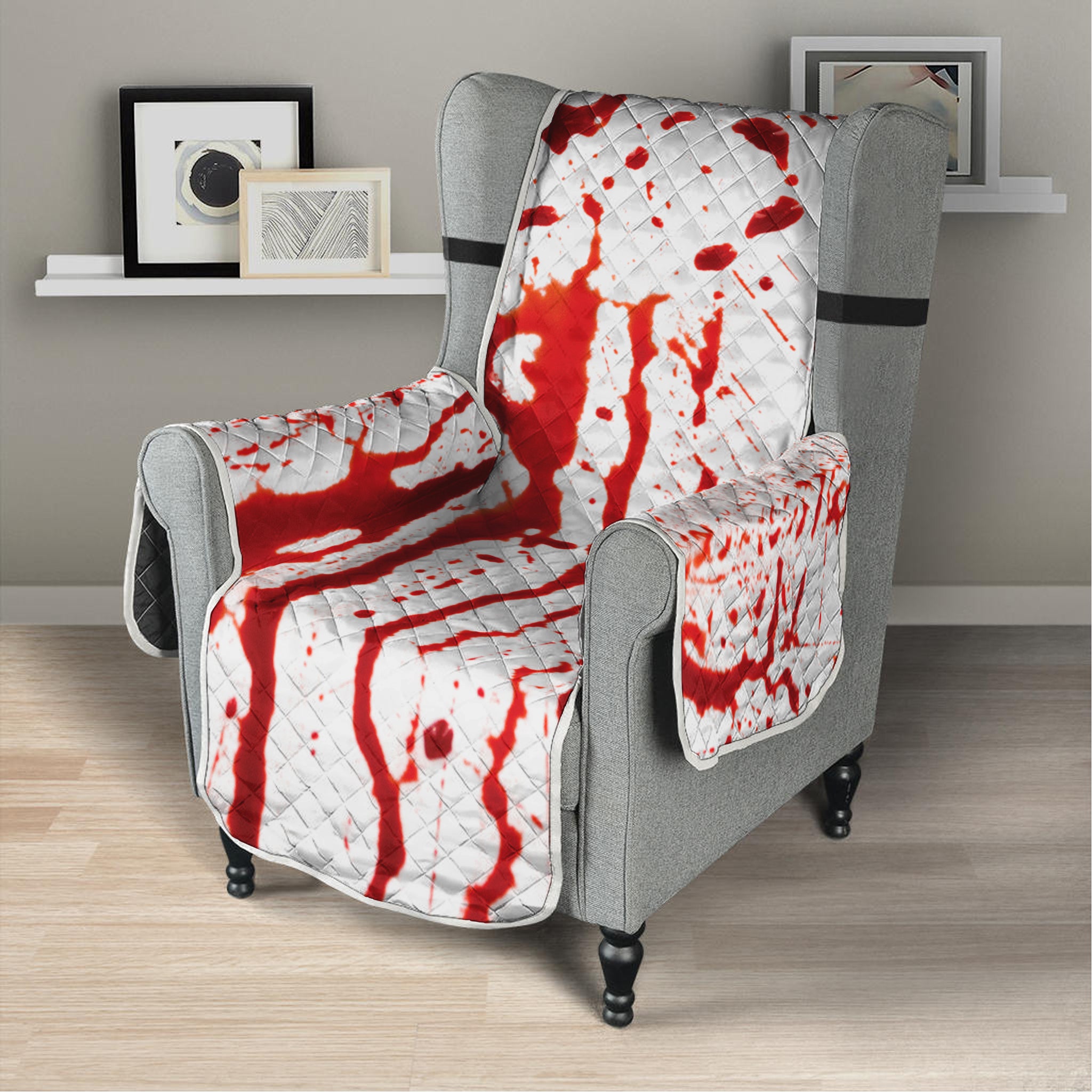 Dripping Blood Print Armchair Protector