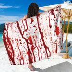 Dripping Blood Print Beach Sarong Wrap