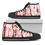 Dripping Blood Print Black High Top Shoes