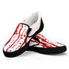 Dripping Blood Print Black Slip On Shoes