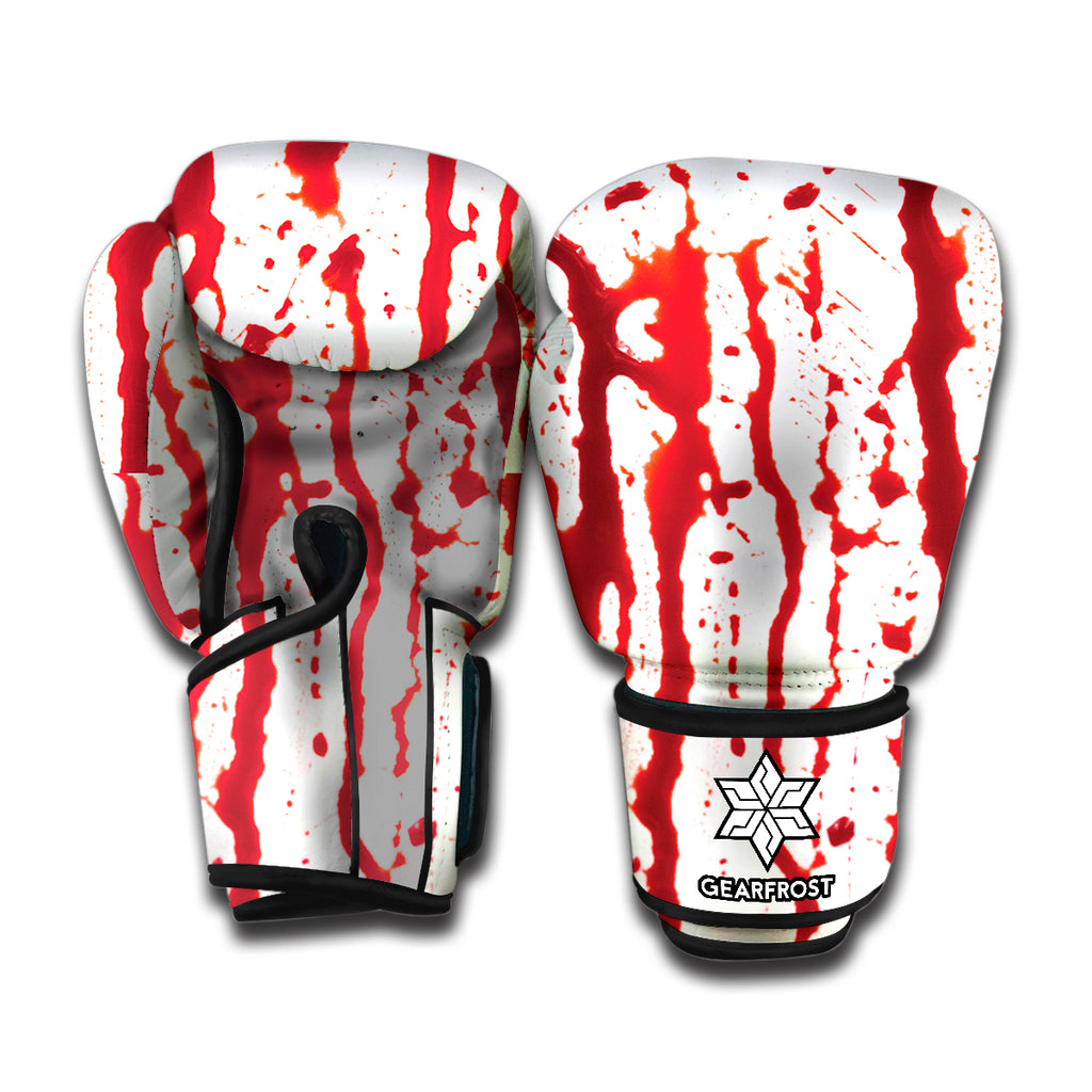 Dripping Blood Print Boxing Gloves