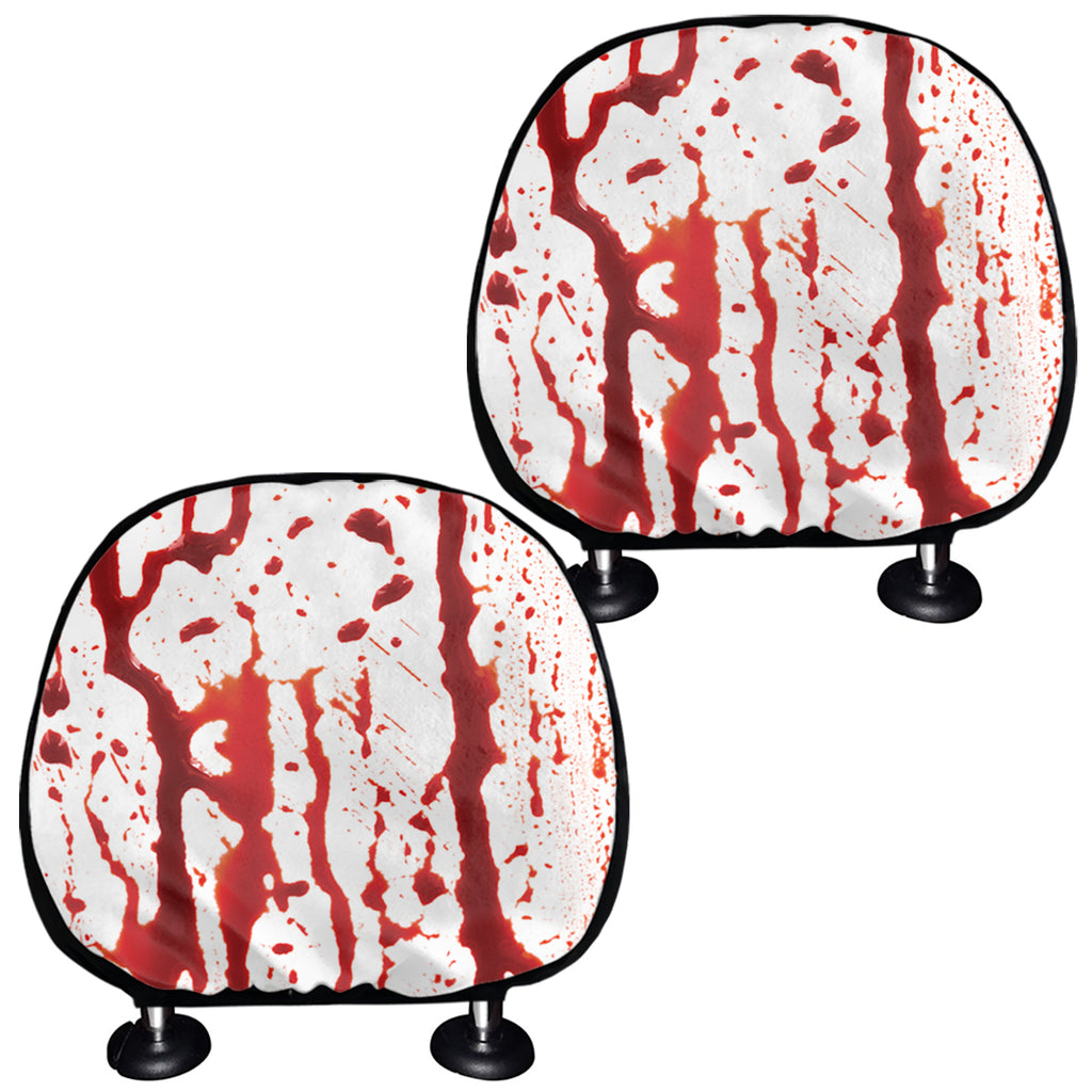 Dripping Blood Print Car Headrest Covers