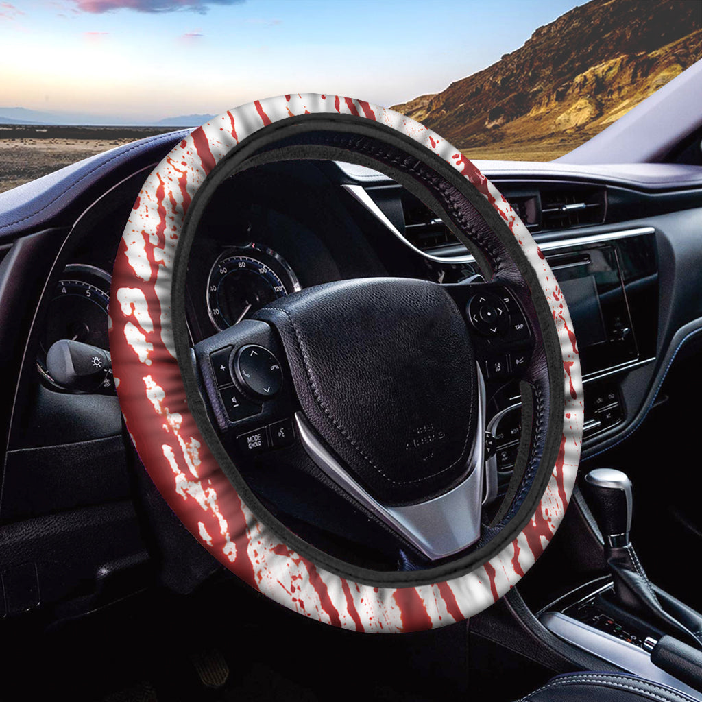 Dripping Blood Print Car Steering Wheel Cover