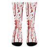 Dripping Blood Print Crew Socks