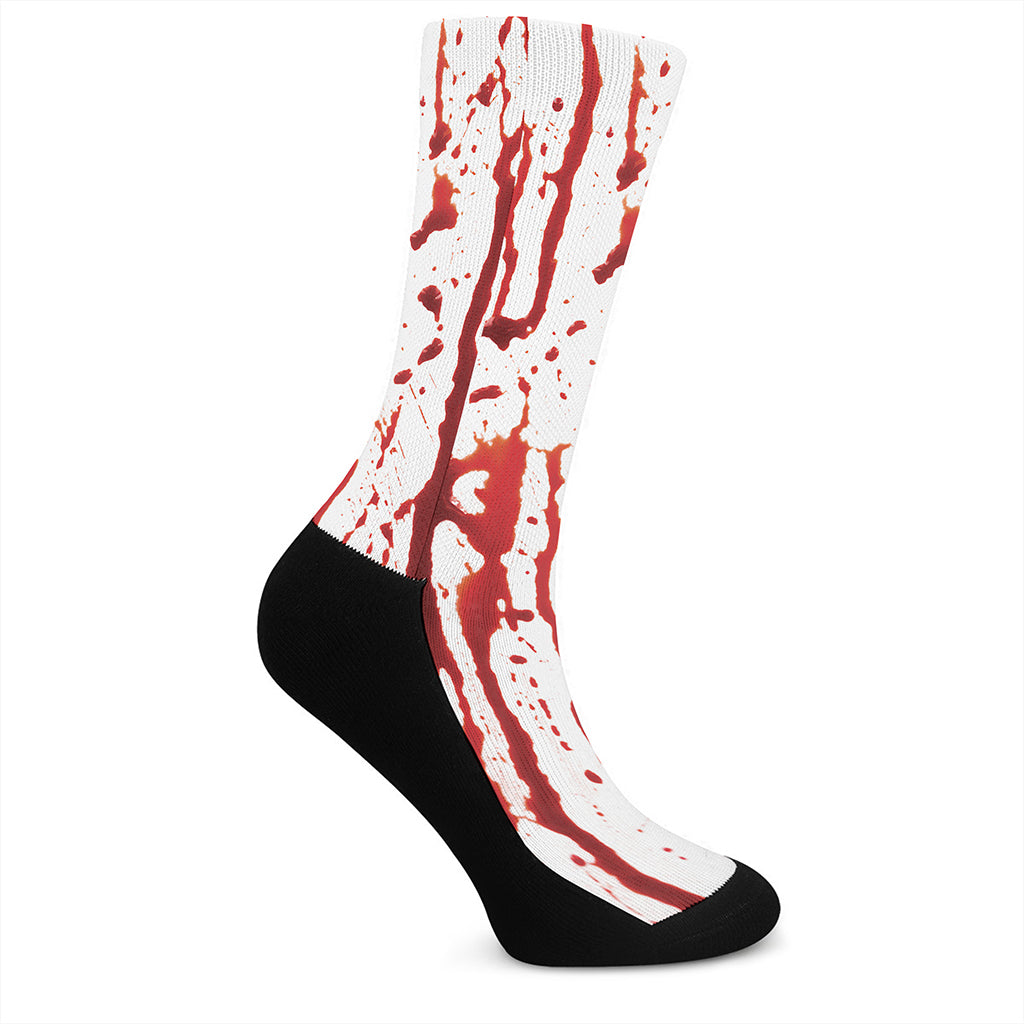 Dripping Blood Print Crew Socks