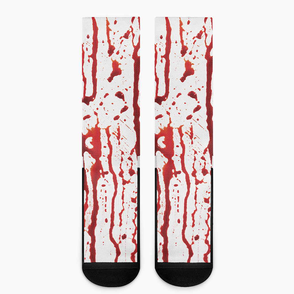 Dripping Blood Print Crew Socks