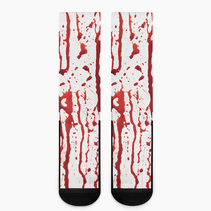 Dripping Blood Print Crew Socks