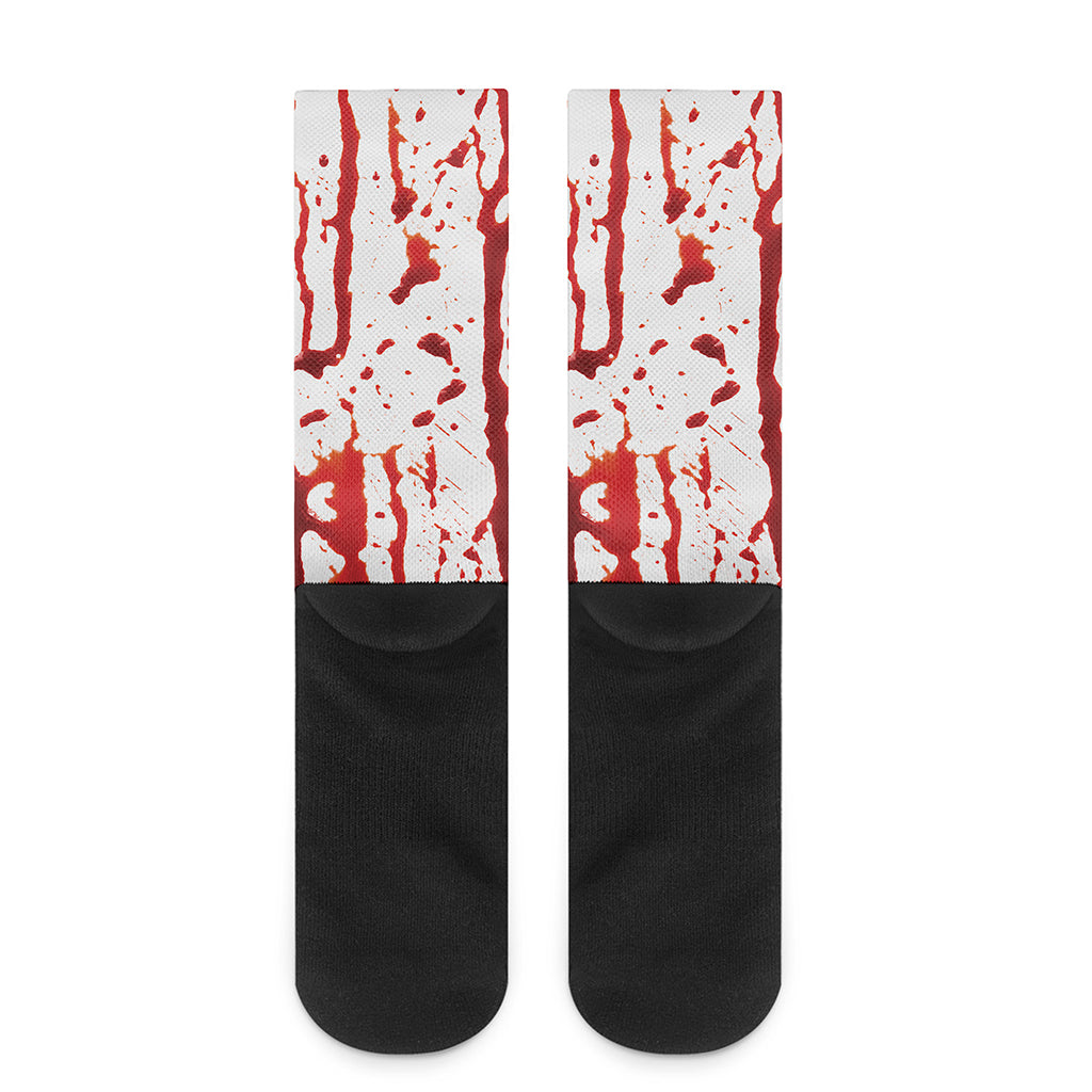 Dripping Blood Print Crew Socks