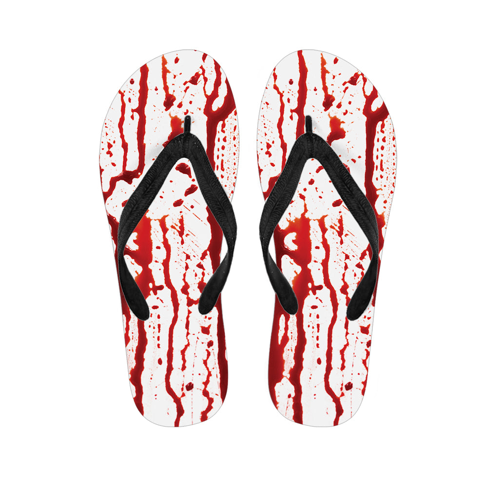 Dripping Blood Print Flip Flops