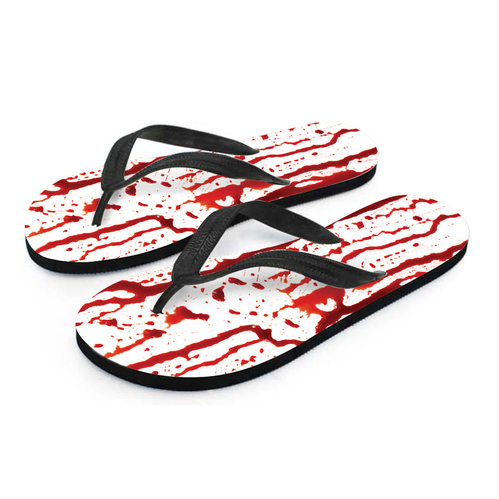 Dripping Blood Print Flip Flops