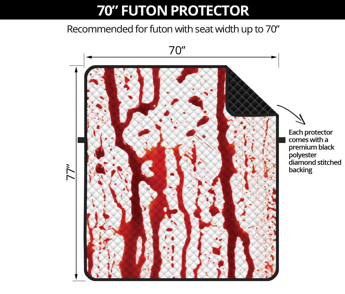 Dripping Blood Print Futon Protector