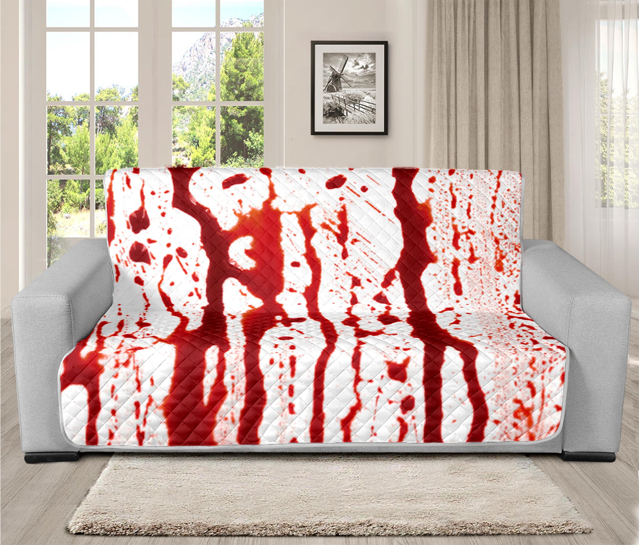 Dripping Blood Print Futon Protector