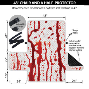 Dripping Blood Print Half Sofa Protector