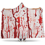 Dripping Blood Print Hooded Blanket