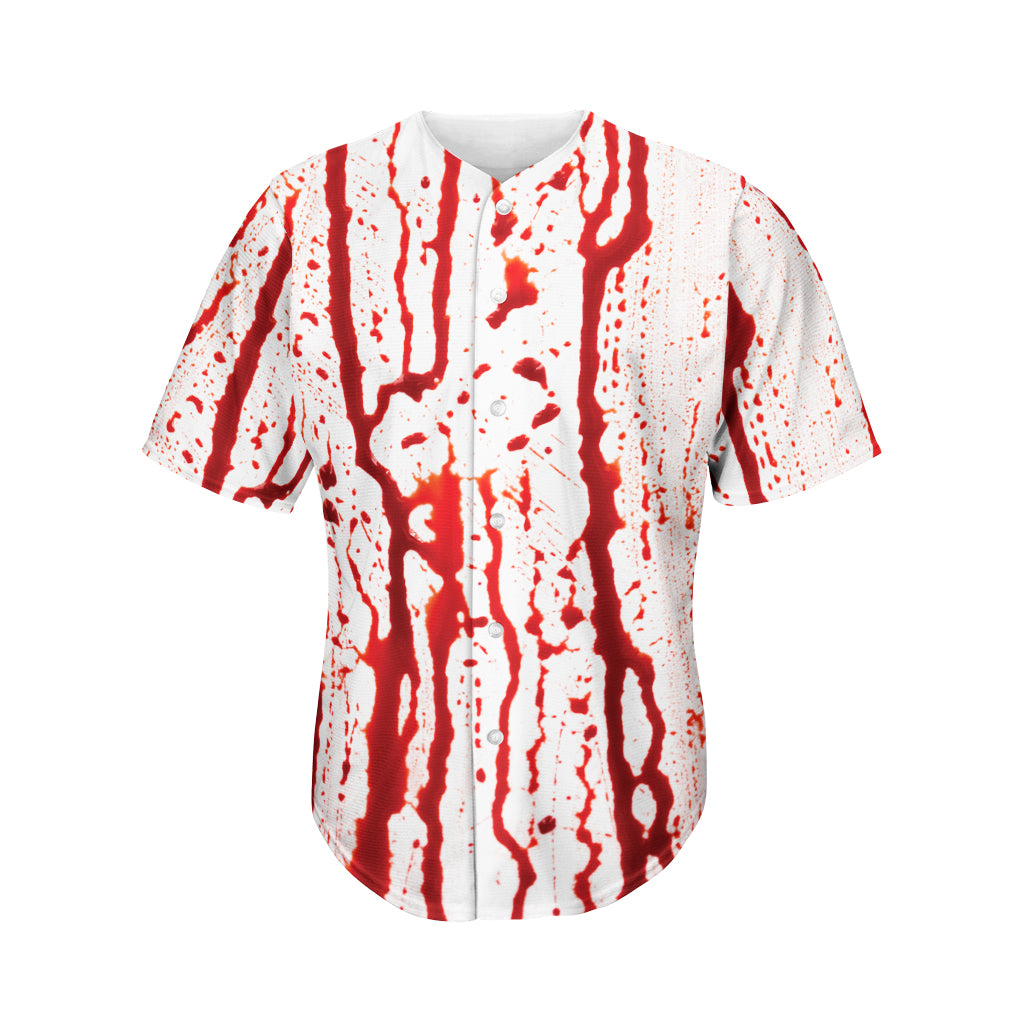 Dripping Blood Print Men's Baseball Jersey