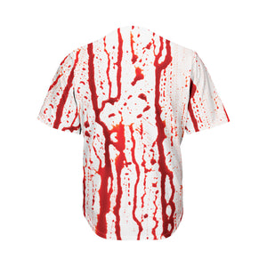 Dripping Blood Print Men's Baseball Jersey