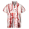 Dripping Blood Print Men's Short Sleeve Shirt