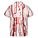 Dripping Blood Print Men's Short Sleeve Shirt