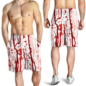 Dripping Blood Print Men's Shorts