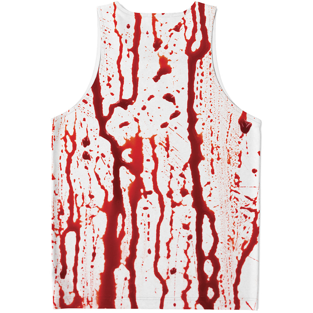 Dripping Blood Print Men's Tank Top