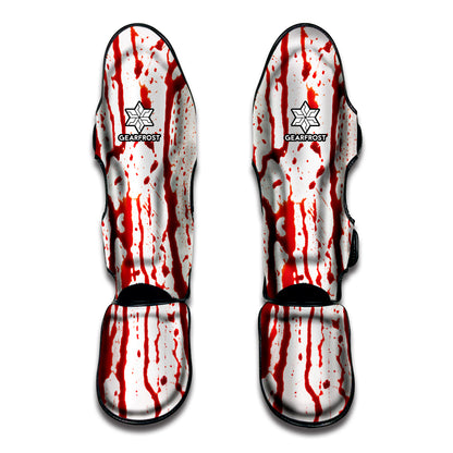 Dripping Blood Print Muay Thai Shin Guard