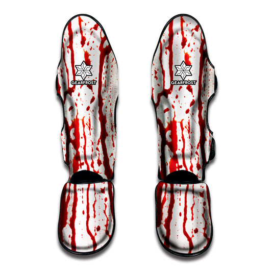 Dripping Blood Print Muay Thai Shin Guard