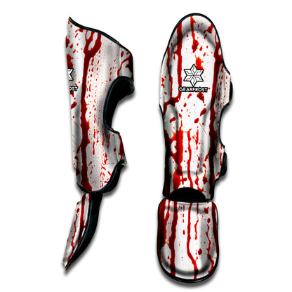 Dripping Blood Print Muay Thai Shin Guard