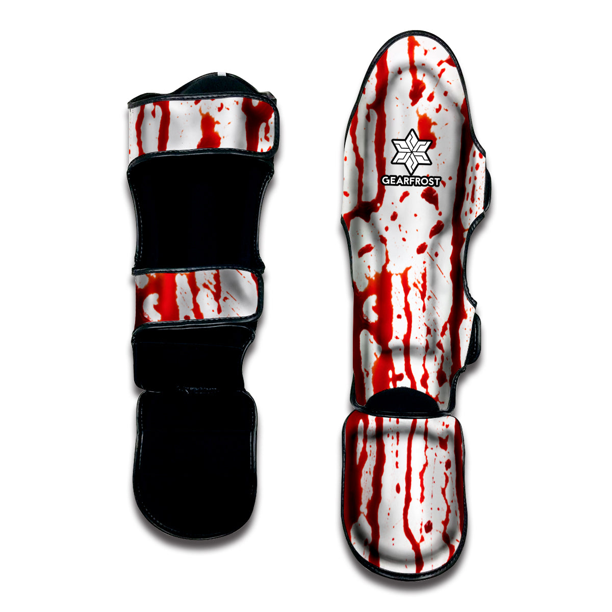 Dripping Blood Print Muay Thai Shin Guard