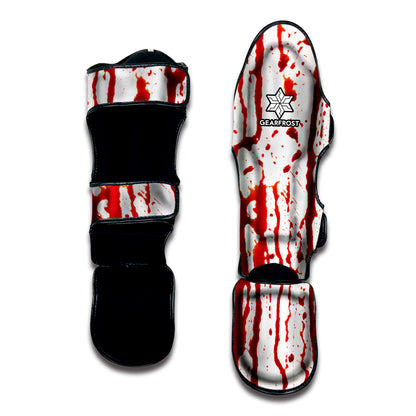Dripping Blood Print Muay Thai Shin Guard