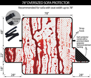 Dripping Blood Print Oversized Sofa Protector