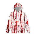 Dripping Blood Print Pullover Hoodie