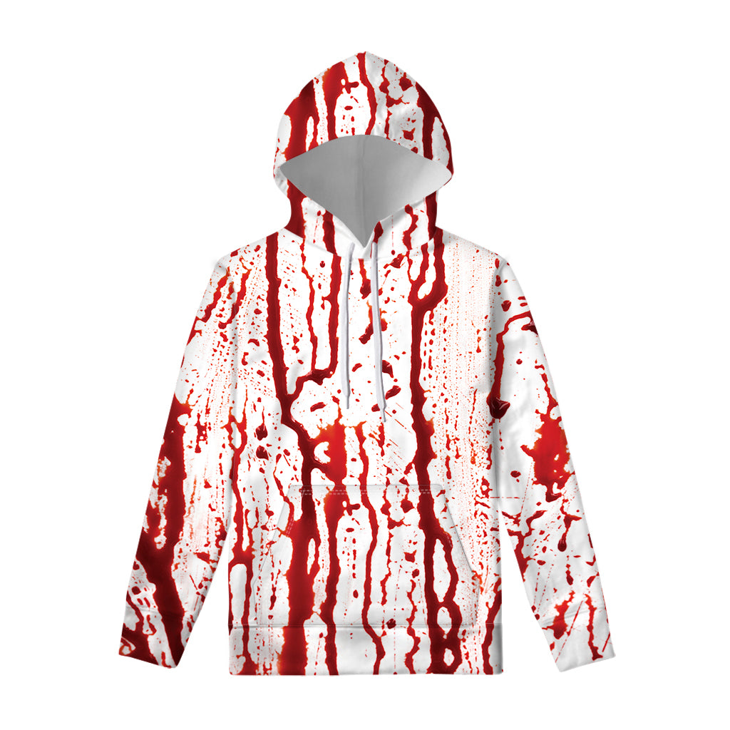 Dripping Blood Print Pullover Hoodie