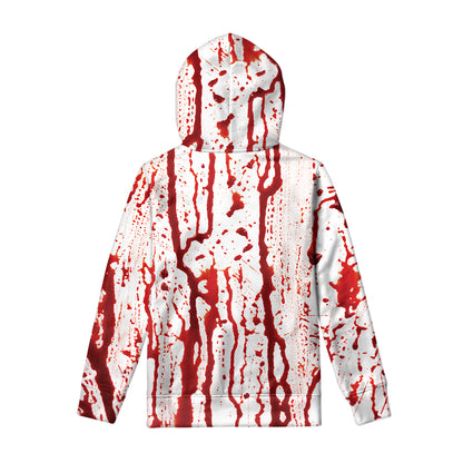 Dripping Blood Print Pullover Hoodie