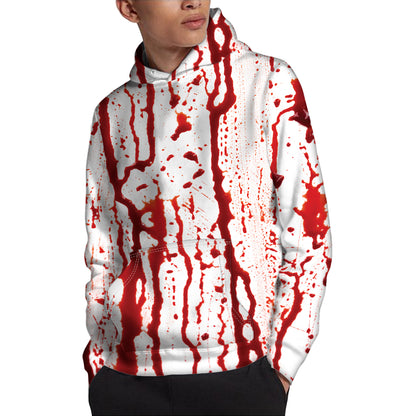 Dripping Blood Print Pullover Hoodie