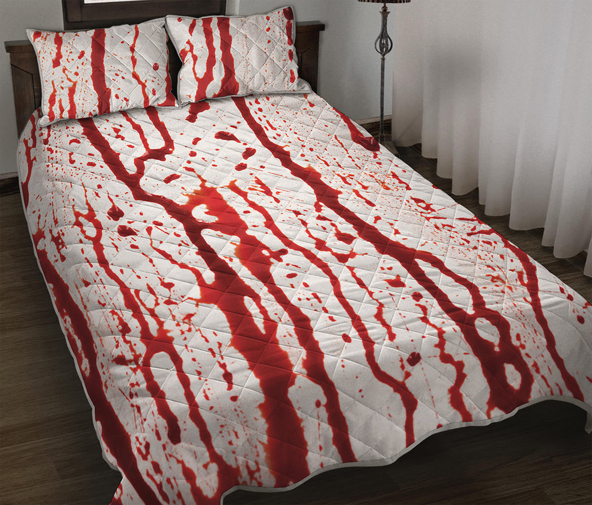 Dripping Blood Print Quilt Bed Set