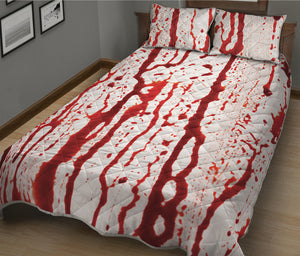 Dripping Blood Print Quilt Bed Set