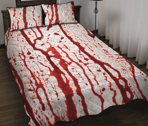 Dripping Blood Print Quilt Bed Set