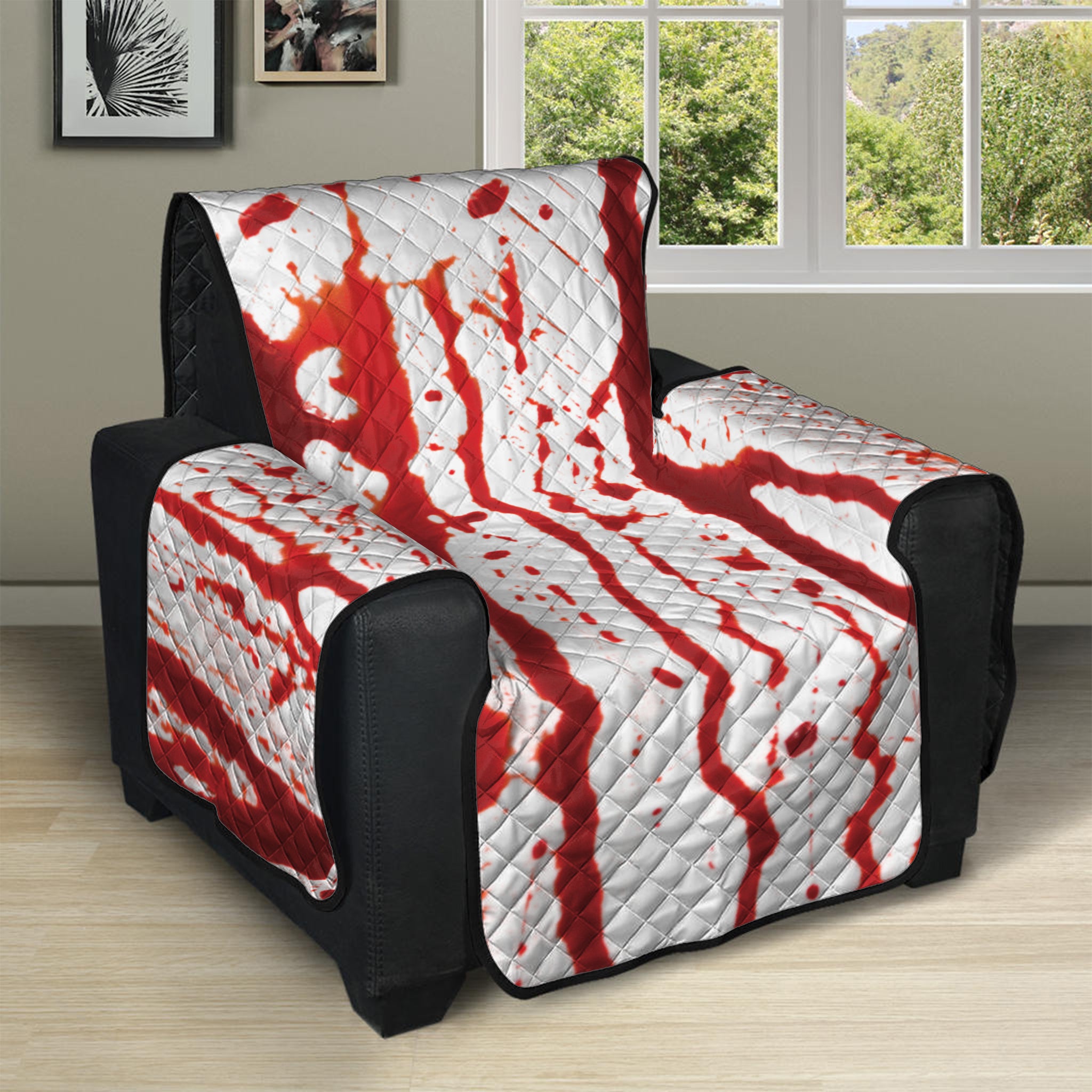 Dripping Blood Print Recliner Protector