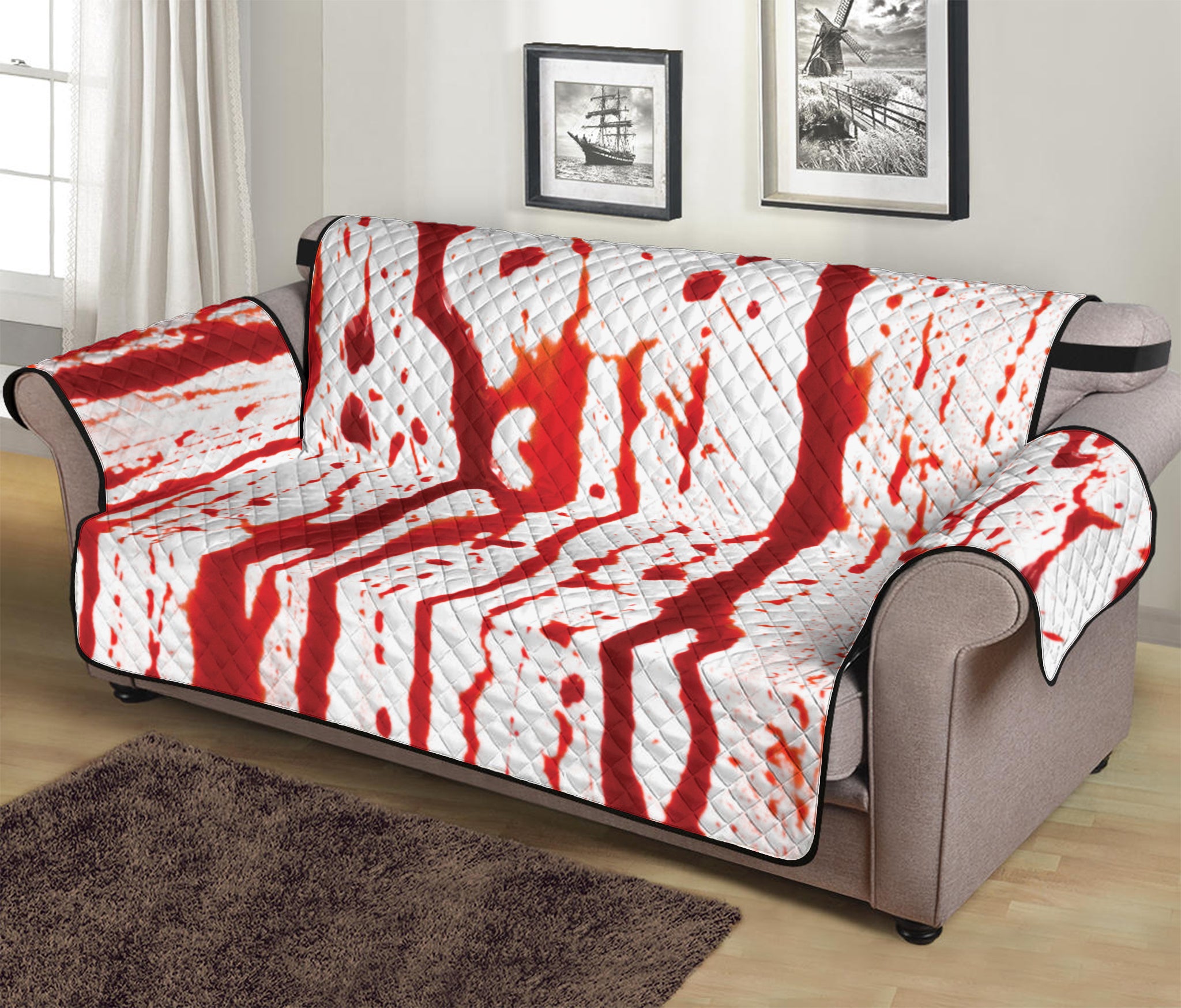 Dripping Blood Print Sofa Protector