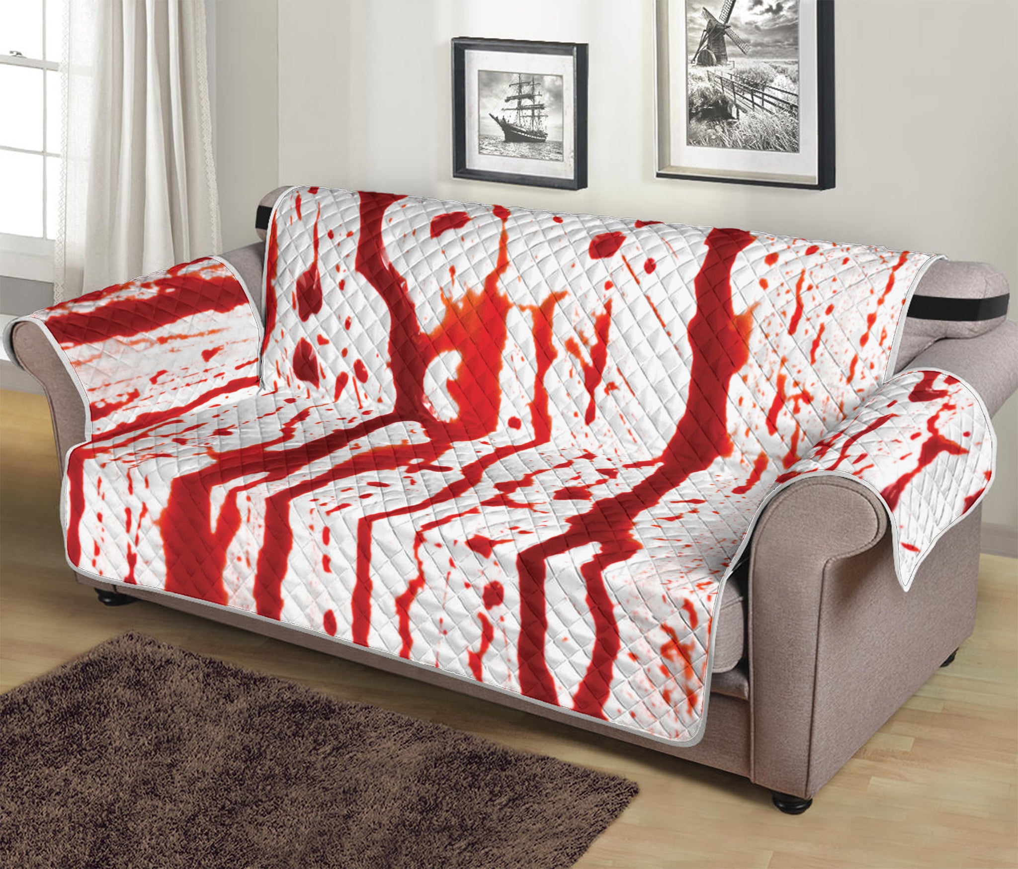 Dripping Blood Print Sofa Protector