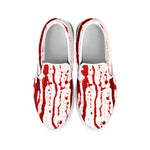 Dripping Blood Print White Slip On Shoes