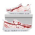Dripping Blood Print White Running Shoes