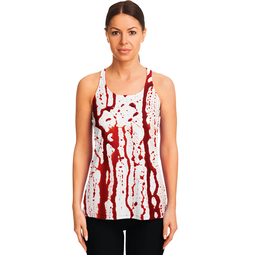 Dripping Blood Print Women's Racerback Tank Top